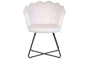 Lenestol Lovelock - Hvit, Svart/Fløyel - Møbler - Stoler - Lenestoler - Lenestol uten armlene