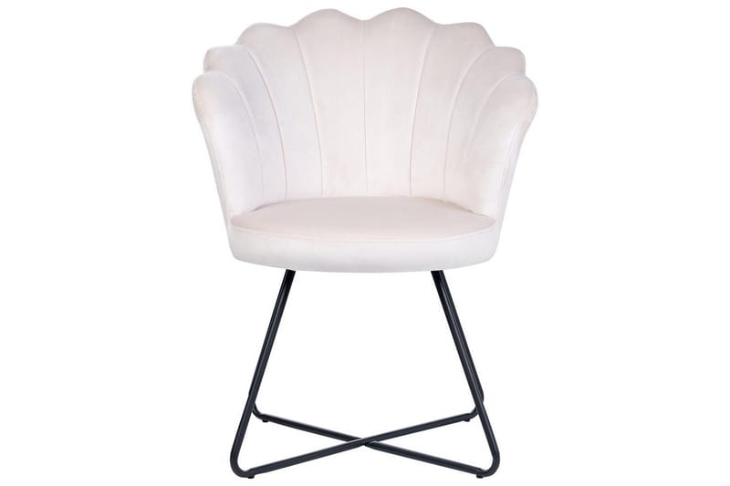 Lenestol Lovelock - Hvit, Svart/Fløyel - Møbler - Stoler - Lenestoler - Lenestol uten armlene