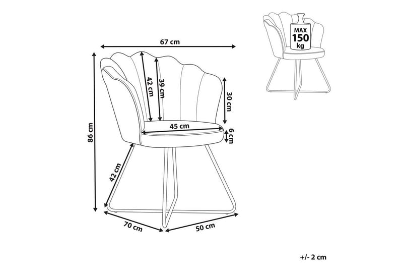 Lenestol Lovelock - Hvit, Svart/Fløyel - Møbler - Stoler - Lenestoler - Lenestol uten armlene