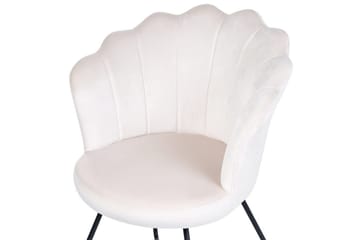 Lenestol Lovelock - Hvit, Svart/Fløyel - Møbler - Stoler - Lenestoler - Lenestol uten armlene