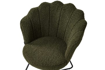 Lenestol Lovelock - Mørk grønn, svart/bouclé, Mørkegrønn, svart/bouclé - Møbler - Stoler - Lenestoler - Lenestol uten armlene