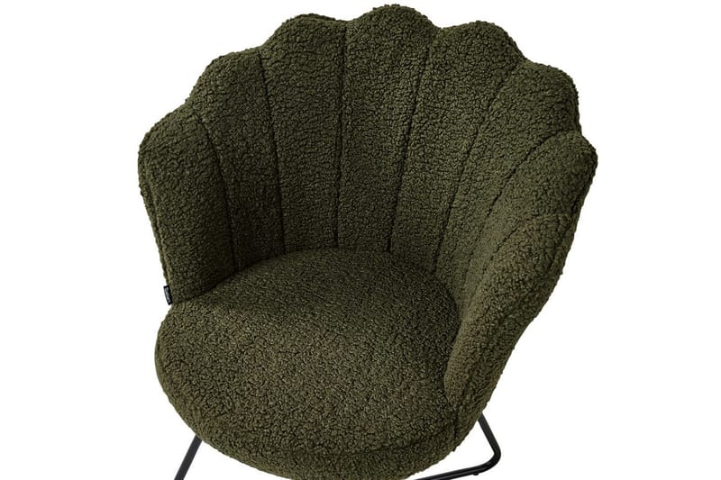 Lenestol Lovelock - Mørk grønn, svart/bouclé, Mørkegrønn, svart/bouclé - Møbler - Stoler - Lenestoler - Lenestol uten armlene