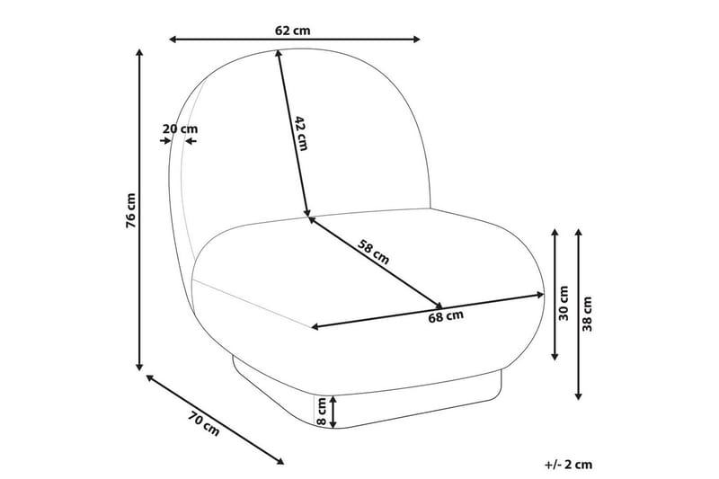 Lenestol Loviisa - Beige, gull - Møbler - Stoler - Lenestoler - Lenestol uten armlene
