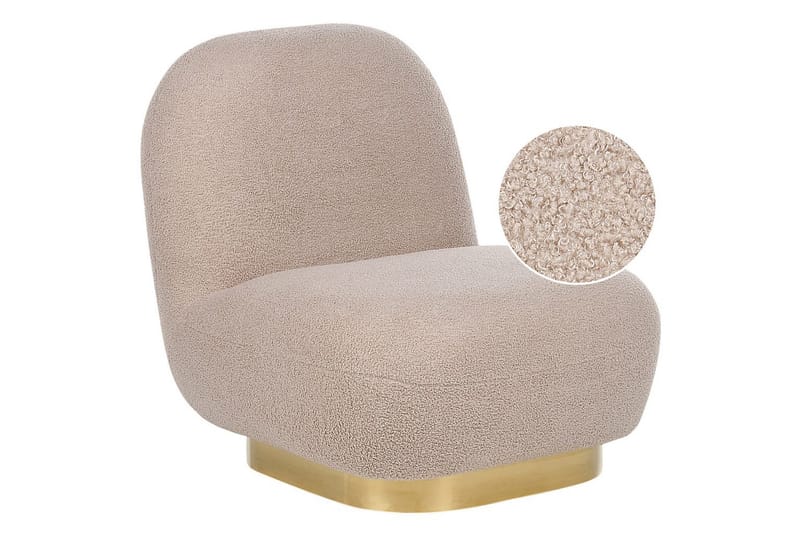 Lenestol Loviisa - Beige, gull - Møbler - Stoler - Lenestoler - Lenestol uten armlene