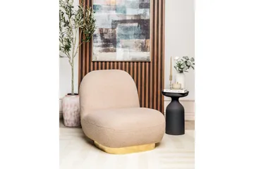 Lenestol Loviisa - Beige, gull - Møbler - Stoler - Lenestoler - Lenestol uten armlene