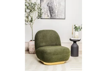 Lenestol Loviisa - Grønn, gull, Grønt, gull - Møbler - Stoler - Lenestoler - Lenestol uten armlene