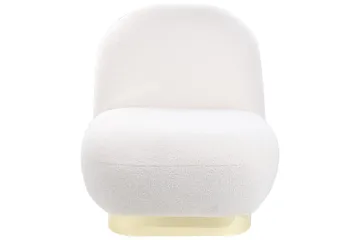 Lenestol Loviisa - Hvit, gull - Møbler - Stoler - Lenestoler - Lenestol uten armlene