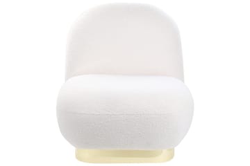 Lenestol Loviisa - Hvit, gull - Møbler - Stoler - Lenestoler - Lenestol uten armlene