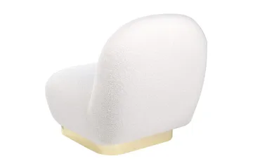 Lenestol Loviisa - Hvit, gull - Møbler - Stoler - Lenestoler - Lenestol uten armlene