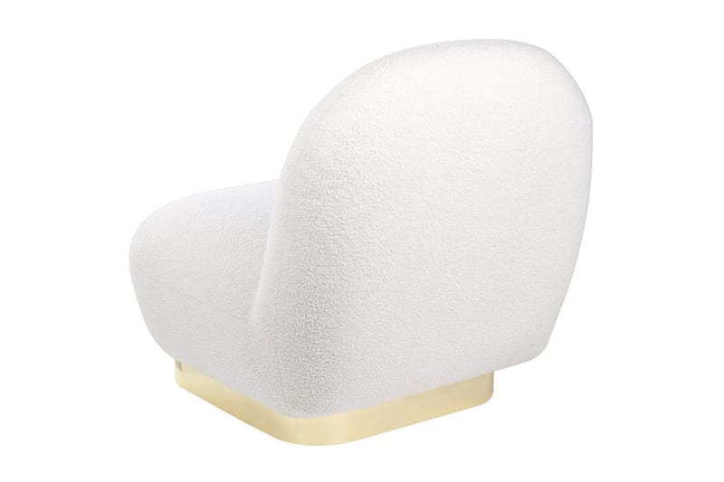 Lenestol Loviisa - Hvit, gull - Møbler - Stoler - Lenestoler - Lenestol uten armlene