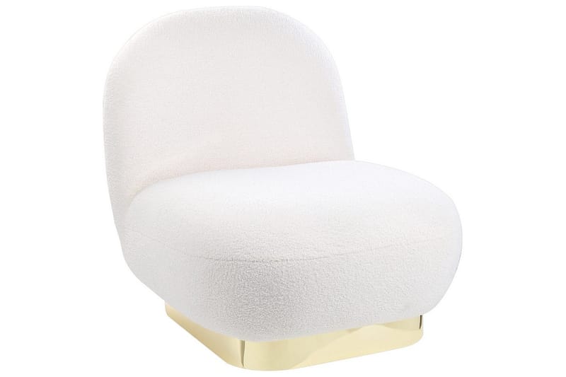 Lenestol Loviisa - Hvit, gull - Møbler - Stoler - Lenestoler - Lenestol uten armlene