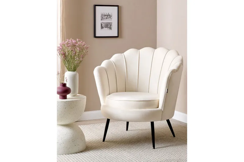 Lenestol Lovikka Hvit/Svart - Hvit/Svart - Møbler - Stoler - Lenestoler - Klubblenestol