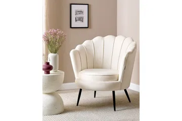 Lenestol Lovikka Hvit/Svart - Hvit/Svart - Møbler - Stoler - Lenestoler