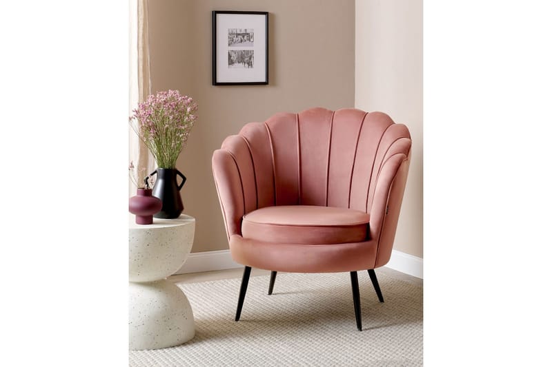 Lenestol Lovikka Rosa/Svart - Rosa/Svart - Møbler - Stoler - Lenestoler - Howard lenestol