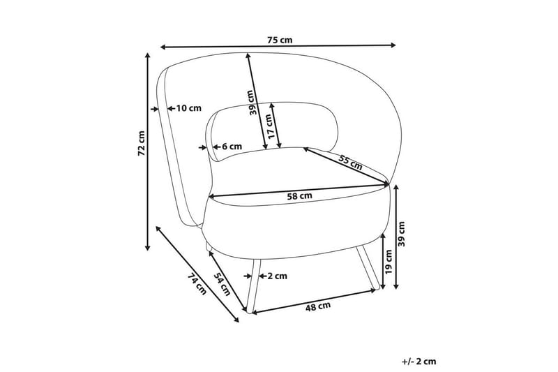 Lenestol Makela - Møbler - Stoler - Lenestoler - Lenestol uten armlene