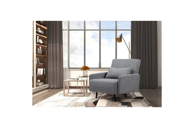 Lenestol Mallory Antrasitt - Antrasitt - Møbler - Stoler - Lenestoler - Sengestol