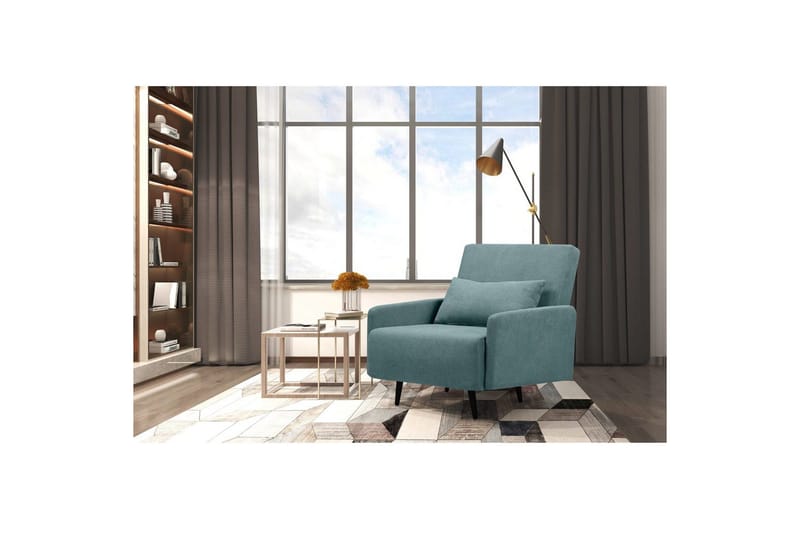 Lenestol Mallory Petrol - Petrol - Møbler - Stoler - Lenestoler - Sengestol