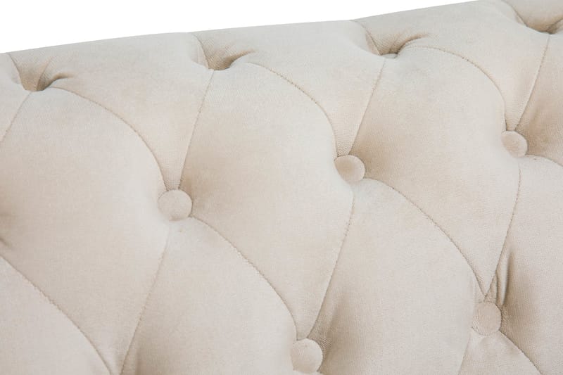 Chester Deluxe Lenestol+Fotskammel - Beige|Hvit - Møbler - Stoler - Lenestoler - Lenestol med fotskammel