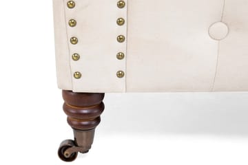 Chester Deluxe Lenestol+Fotskammel - Beige|Hvit - Møbler - Stoler - Lenestoler - Lenestol med fotskammel