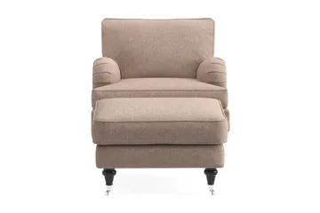 Howard Classic Lenestol med Fotskammel - Mørk beige - Møbler - Stoler - Lenestoler - Howard lenestol