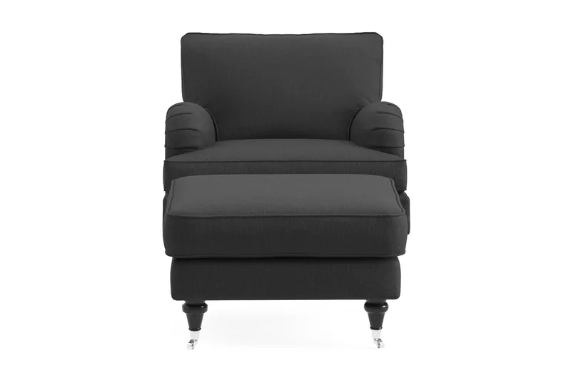 Howard Classic Lenestol med Fotskammel, Mørk grå