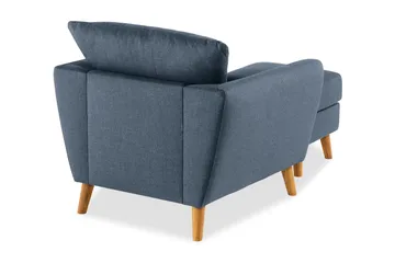 Trend Sofagruppe Lenestol med Fotskammel - Blå - Møbler - Stoler - Lenestoler - Lenestol med fotskammel