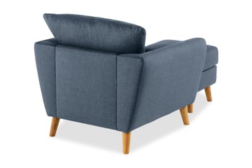 Trend Sofagruppe Lenestol med Fotskammel - Blå - Møbler - Stoler - Lenestoler - Lenestol med fotskammel