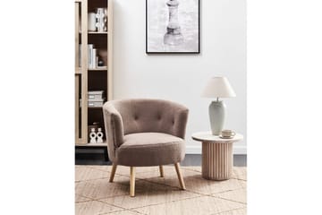 Lenestol Odenzen Brunt/lyst tre - Brunt/lyst tre - Møbler - Stoler - Lenestoler - Lenestol uten armlene