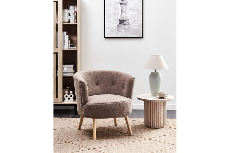 Lenestol Odenzen Brunt/lyst tre - Brunt/lyst tre - Møbler - Stoler - Lenestoler - Lenestol uten armlene