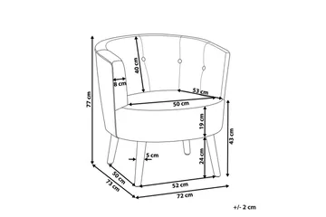 Lenestol Odenzen Brunt/lyst tre - Brunt/lyst tre - Møbler - Stoler - Lenestoler - Lenestol uten armlene