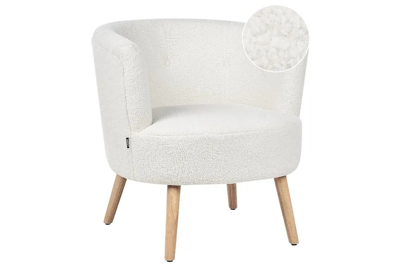 Lenestol Odenzen Hvit/lyst tre, Hvit/lyst tre