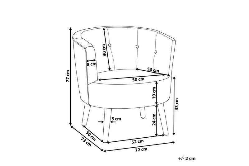 Lenestol Odenzen Hvit/lyst tre - Hvit/lyst tre - Møbler - Stoler - Lenestoler - Lenestol uten armlene
