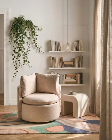 Lenestol Randers - Beige - Møbler - Stoler - Lenestoler - Klubblenestol