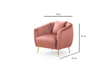 Lenestol Redcliffe - Rosa - Møbler - Stoler - Lenestoler