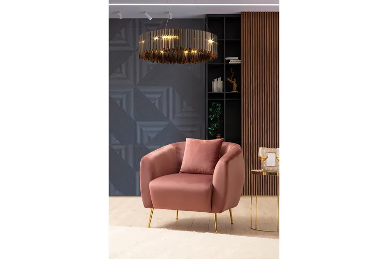 Lenestol Redcliffe - Rosa - Møbler - Stoler - Lenestoler