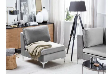 Evja 1-seters modul - Fløyel/Grå - Møbler - Stoler - Lenestoler - Lenestol uten armlene