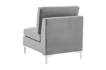 Evja 1-seters modul - Fløyel/Grå - Møbler - Stoler - Lenestoler - Lenestol uten armlene