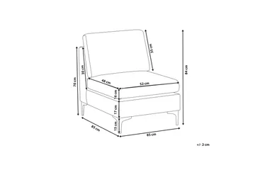 Evja 1-seters modul - Fløyel/Grå - Møbler - Stoler - Lenestoler - Lenestol uten armlene