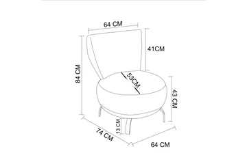 Lolya Lenestol - Antrasitt/Natur - Møbler - Stoler - Lenestoler - Lenestol uten armlene