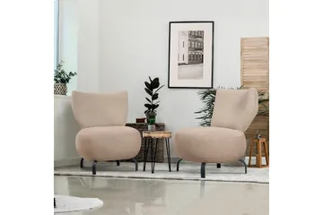 Lolya Lenestol - Kremhvit/Natur - Møbler - Stoler - Lenestoler - Lenestol uten armlene