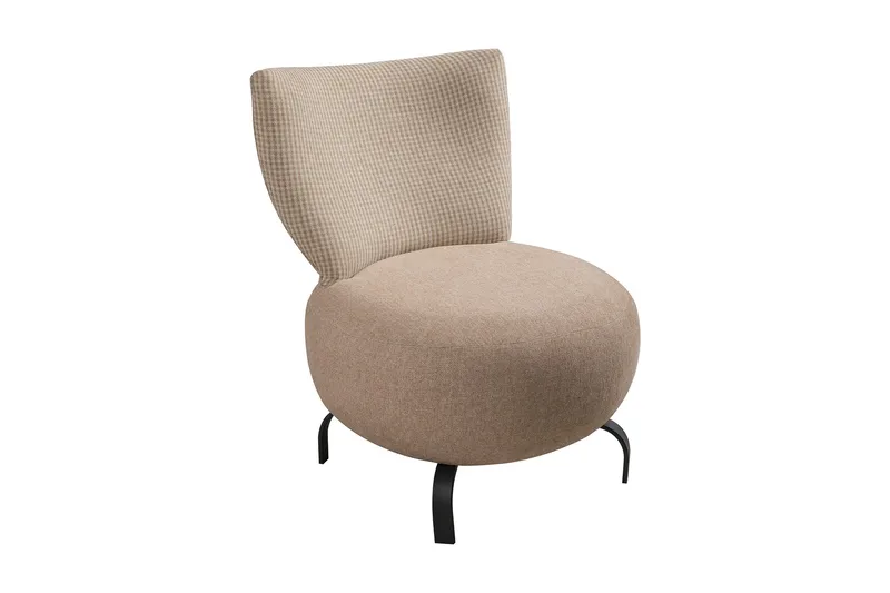 Lolya Lenestol - Kremhvit/Svart - Møbler - Stoler - Lenestoler - Lenestol uten armlene