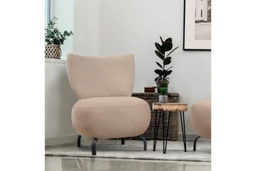 Lolya Lenestol - Kremhvit/Svart - Møbler - Stoler - Lenestoler - Lenestol uten armlene