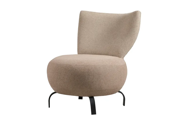 Lolya Lenestol - Kremhvit/Svart - Møbler - Stoler - Lenestoler - Lenestol uten armlene