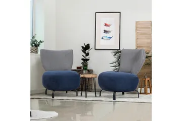 Lolya Lenestol - Mørkeblå/Natur - Møbler - Stoler - Lenestoler - Lenestol uten armlene