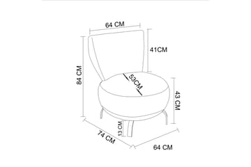 Lolya Lenestol - Mørkeblå/Natur - Møbler - Stoler - Lenestoler - Lenestol uten armlene