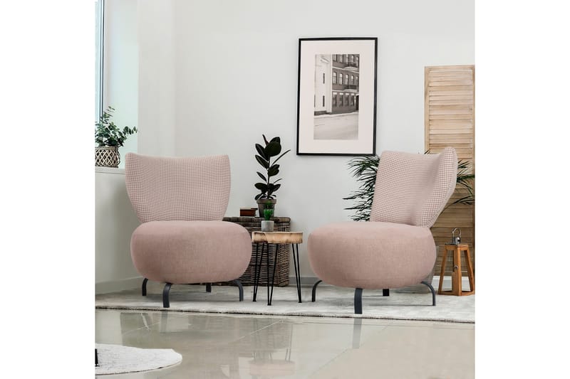 Lolya Lenestol - Rosa/Natur - Møbler - Stoler - Lenestoler - Lenestol uten armlene