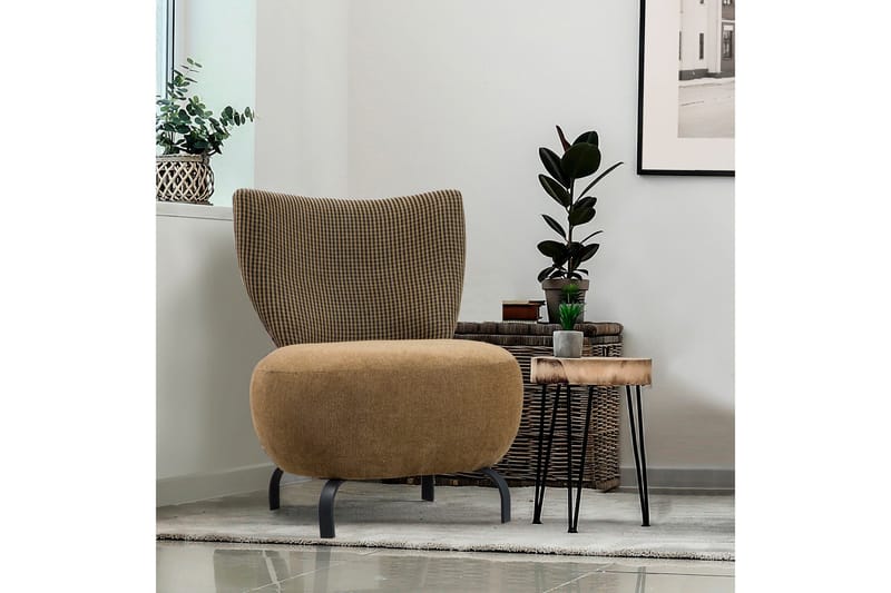 Lolya Lenestol - Sennepsgul/Natur - Møbler - Stoler - Lenestoler - Lenestol uten armlene