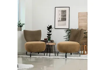 Lolya Lenestol - Sennepsgul/Natur - Møbler - Stoler - Lenestoler - Lenestol uten armlene