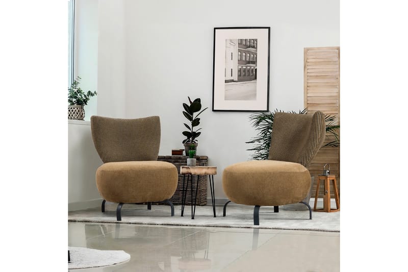 Lolya Lenestol - Sennepsgul/Natur - Møbler - Stoler - Lenestoler - Lenestol uten armlene