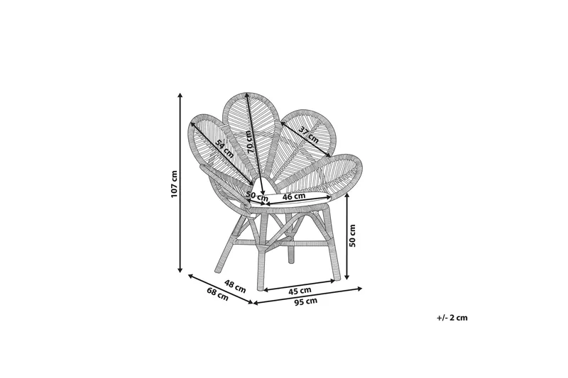 Lorentine Lenestol 2-pk - Rotting - Møbler - Stoler - Lenestoler - Lenestol uten armlene